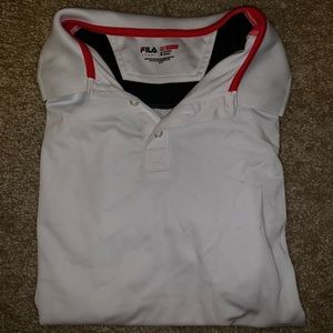 MENS white red and black M golf shirt